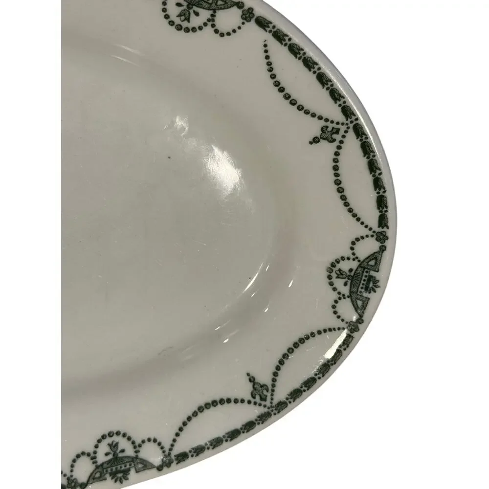 Warwick China Restaurant Ware Adam Pattern Oval Plate  9 3/8